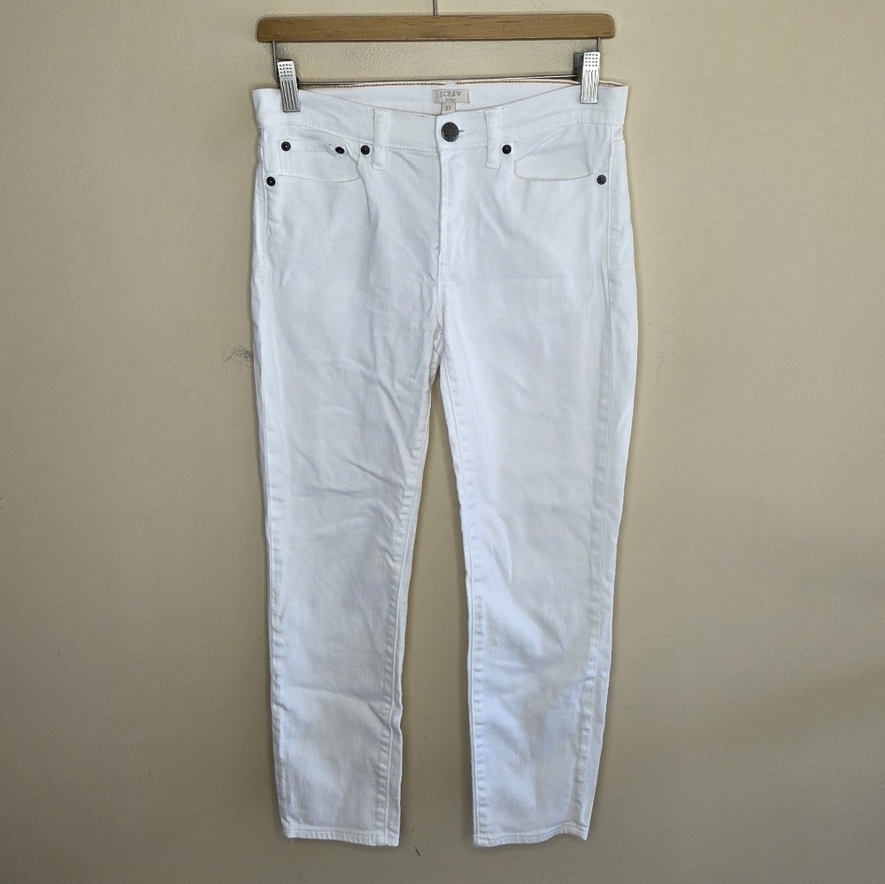 J. Crew Factory | White Cropped Stretch Skinny Jeans Size 27